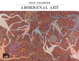 Aboriginal Art | 2024 19 x 12 Inch Monthly Horizontal Wall Calendar