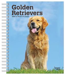 Golden Retrievers | 2023 6 x 7.75 Inch Spiral-Bound Wire-O Weekly ...