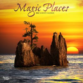 Magic Places 2024 12 X 24 Inch Monthly Square Wall Calendar Foil   9781975463755.MAIN 