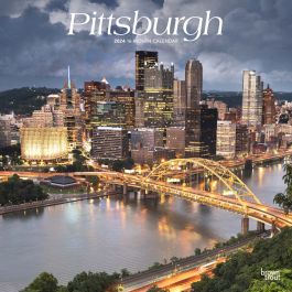 Pittsburgh | 2024 12 x 24 Inch Monthly Square Wall Calendar